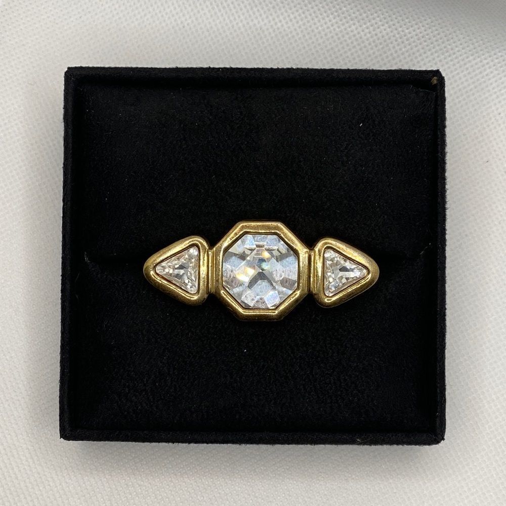 💛 Rare Vintage Swarovski White Crystal Brooch